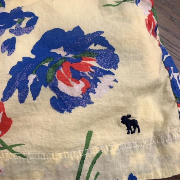 Abercrombie & Fitch pale yellow tropical floral mini dress Size M - Picture 7 of 13